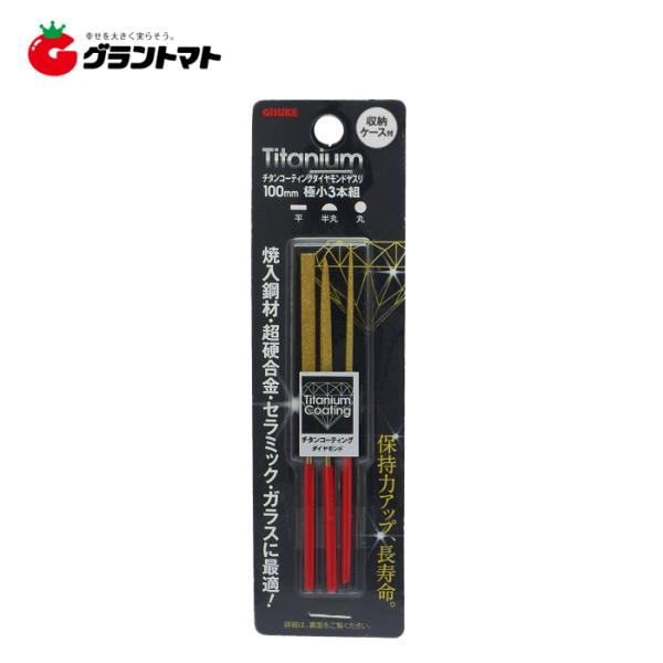 他サイト： GISUKE　チタンダイヤヤスリ３本組　極小１００ｍｍ高儀【取寄商品】の商品画像