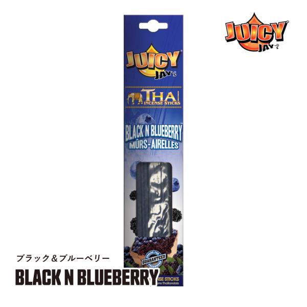 芳醇で濃厚なフレーバーペーパーが有名な「JUICY JAY'S」のインセンスシリーズ。リッチに香る「ブラック＆ブルーベリー」の香り。ペーパーやブラント等の人気フレーバーをそのままお香に！ユニークでファンキーな香りがお部屋の匂いを爽やかにし、...