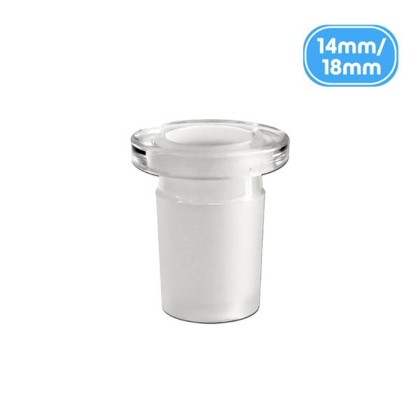 18mmジョイントのボングを14mmに変換するパーツ。一般的なダウンステムや火皿が使用できるようになり、選択肢が広がります。熱衝撃に強いボロシリケイトガラス製。【商品詳細】ジョイントサイズ：18mmオス / 14mmメス素材：ボロシリケイト...