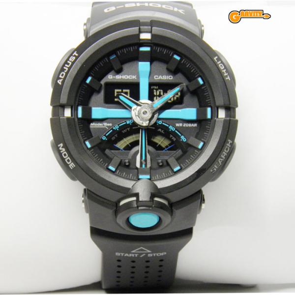 G-SHOCK GA-500P-1AJF ターコイズブルー パンチングパターン ラウンド