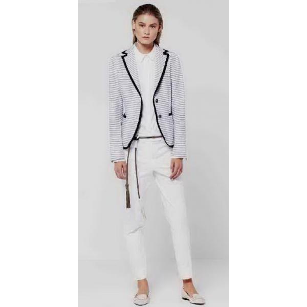 Max Mara Studio ELCE トリムデザイン ボーダーテーラードジャケット 