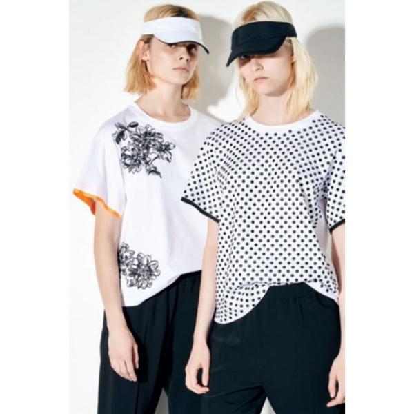 マックスマーラ　SPORTMAX CODE 花柄刺繍 半袖Tシャツ Max Mara GIANO-02 花刺繍 半袖カットソー 白 SPORTMAX CODE