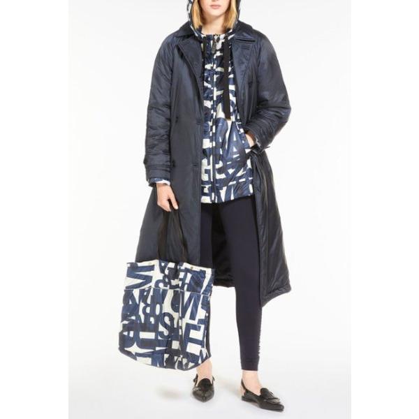 S MAXMARA GREENT キルティングトレンチコート CAMELUXE 紺 
