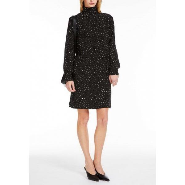 VISIR シルクプリント ハイネックワンピース 黒 MaxMara STUDIO  