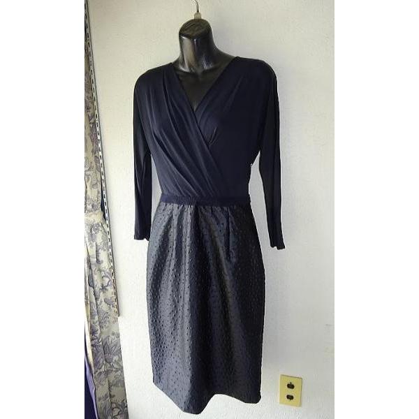Max Mara CENERE 異素材コンビ カシュクールデザインワンピース