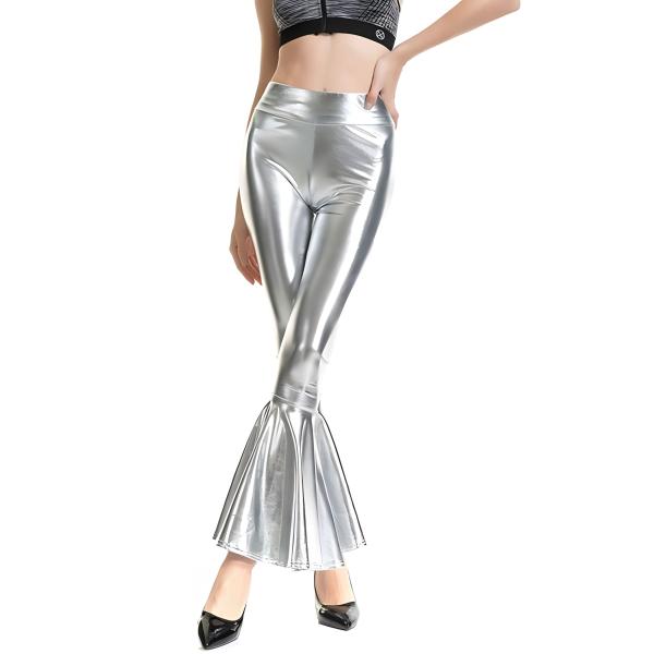 ダンス衣装?ステージ衣装に！メタリック フレアパンツ マーメイド 