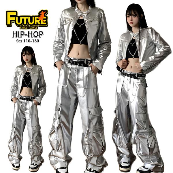 k-pop 衣装 大人 シルバー 韓国 アイドル ダンス衣装 セットアップ