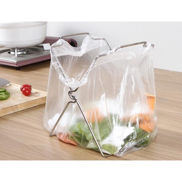 ゴミ袋 スタンド キッチン 台所 机用 折り畳み 錆びない 卓上 ステンレス オフィス ダストボックス 使い捨て★★★購入前に画像後半の配送に関する注意事項もお読みください(^-^★★★便利なゴミ袋のスタンドになりますコンビニなどの小さめな...