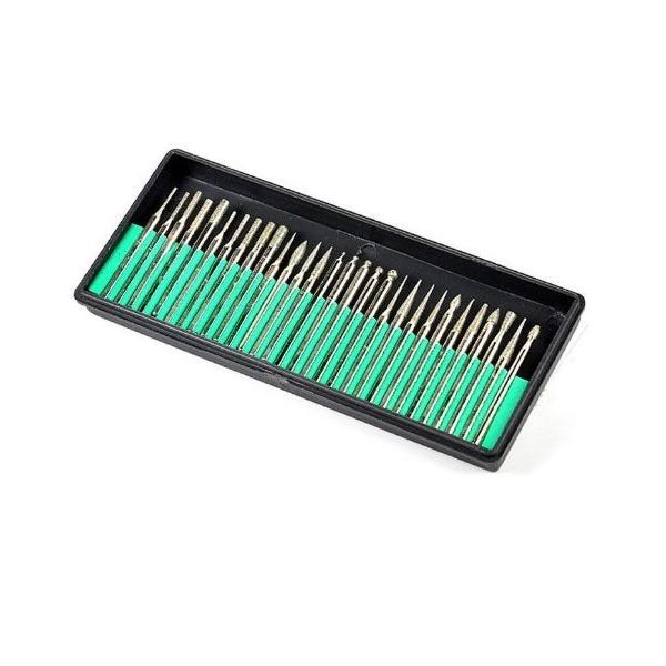 ダイヤモンドビット リュータービット 電動ルーター ビットセット 電動ドリル 先端ビット ３０本セット 電動ネイル ネイル用 ト ネイルドリル セルフネイル【ネイルケアの必須アイテム！先端ビットの豪華30本セットです♪】ルーターや電気ドリル...