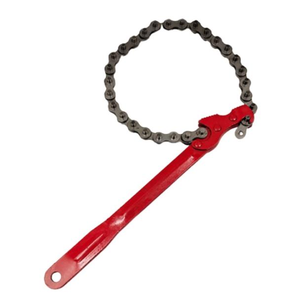 オイルフィルターレンチ パイプレンチ ベルトレンチ チェーンレンチ 強力 配管 小型 ミニ 蓋開け reti01 対応サイズ 直径50mmから130mmまで チェーン長さ　40cm ※性能に支障がない程度の傷などございます。 オイルエレメン...