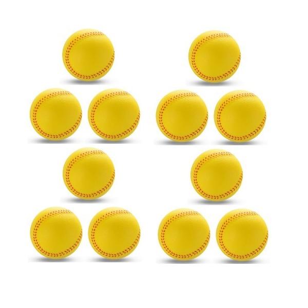 ウレタンボール 野球 12個 1ダース 練習 用 イエロー 直径 7cm 蛍光色 夜間でも目立つ トスバッティング キャッチボール トレーニング★★★購入前に画像後半の配送に関する注意事項もお読みください(^-^★★★・打撃音も静かなので夜...