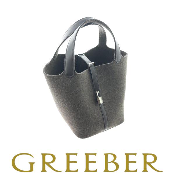 エルメス ピコタン ロック MM ハンドバッグ フェルト/スイフト