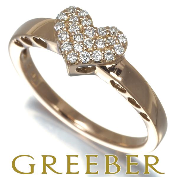 ポンテヴェキオ ダイヤ リング ダイヤモンド 0.13ct パヴェ ハート 10