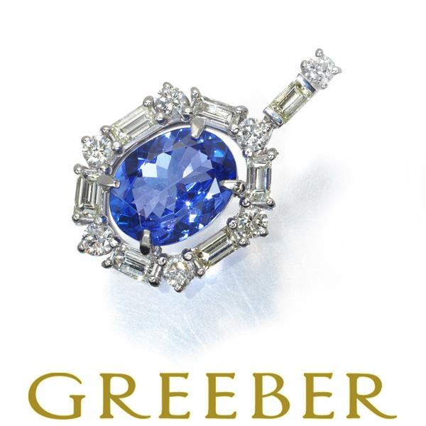 タンザナイト 1.66ct ダイヤ 0.60ct ペンダントトップ Pt900 GENJ 大幅  