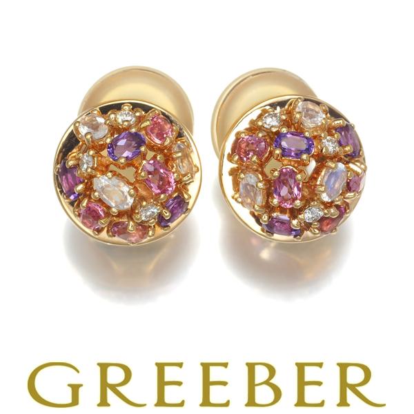 ルジアダ ピアス アメジスト ピンクトルマリン ムーンストーン ダイヤ