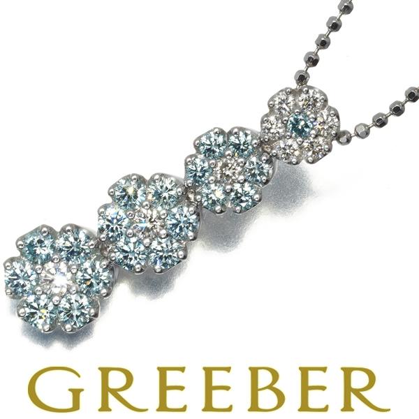 ポンテヴェキオ ネックレス ダイヤ 0.50ct/0.17ct フラワー K18WG BLJ  