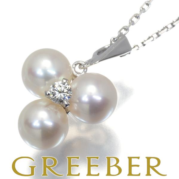 ミキモト ネックレス アコヤパール 真珠 6.2mm ダイヤ K18WG BLJ 限界  