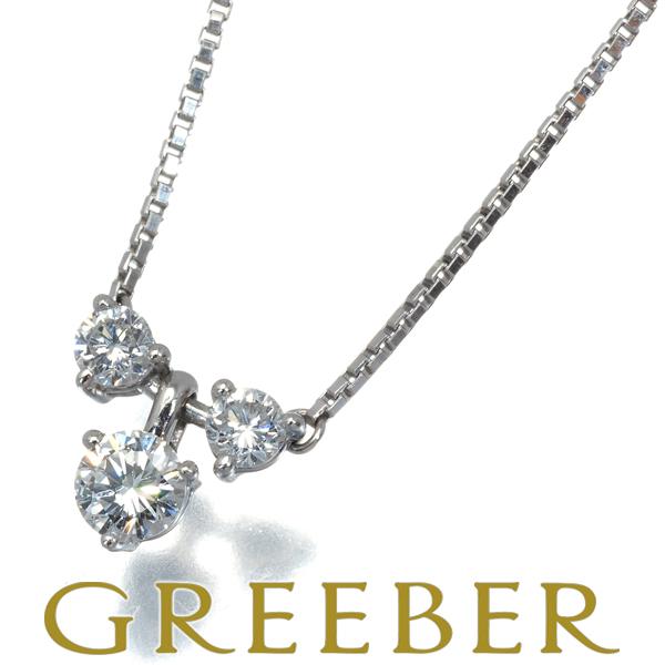 モニッケンダム ネックレス ダイヤ 0.32ct/0.26ct 3P Pt900/Pt850 
