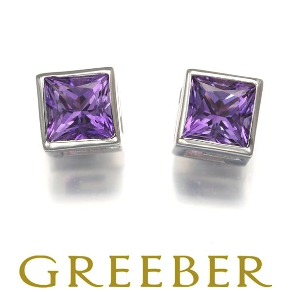 GUCCI グッチ ピアス アメジスト Gキューブ K18WG BLJ 限界値下げ品  