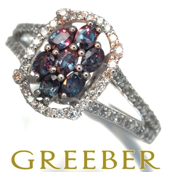 アレキサンドライト 0.40ct ダイヤ ダイヤモンド 0.47ct リング Pt900 