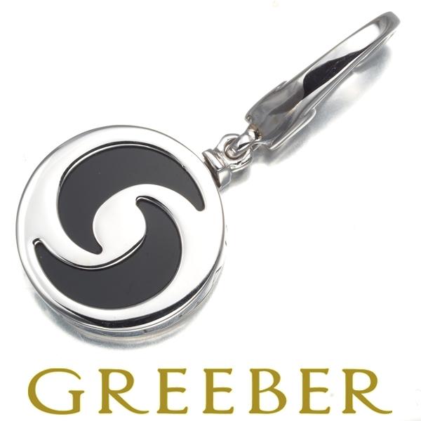 BVLGARI　ブルガリ　オニキスペンダントトップ　750WG K18WG BVLGARIブルガリ チャーム オニキス ペンダントトップ K18WG