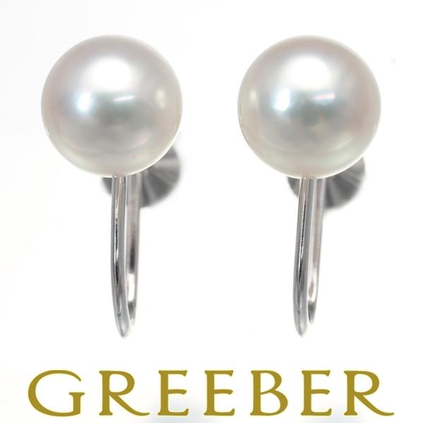 MIKIMOTO ミキモト イヤリング パール アコヤ真珠 7.4mm K18WG BLJ  