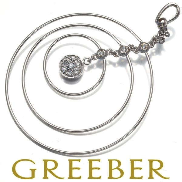 K18WG ダイヤモンドサークルペンダントトップ