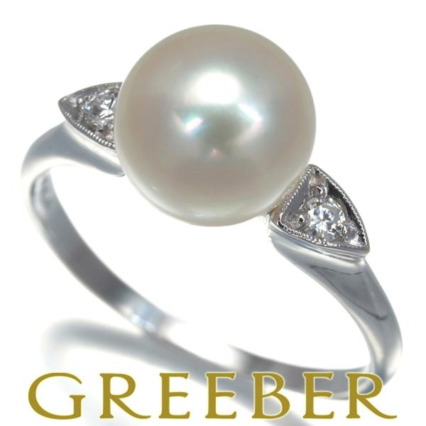 MIKIMOTO ミキモト リング パール 真珠 8.6mm ダイヤ ダイヤモンド 13 