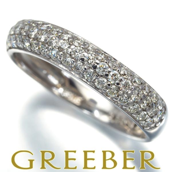 ダイヤ ダイヤモンド 0.50ct パヴェ リング K18WG Diamond Ring 指輪  