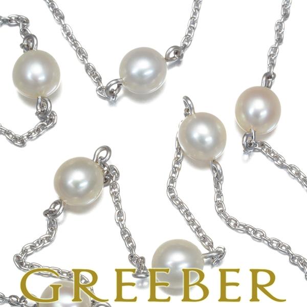 TASAKI タサキ ネックレス パール 真珠 5.0-5.5mm ステーション K18WG  