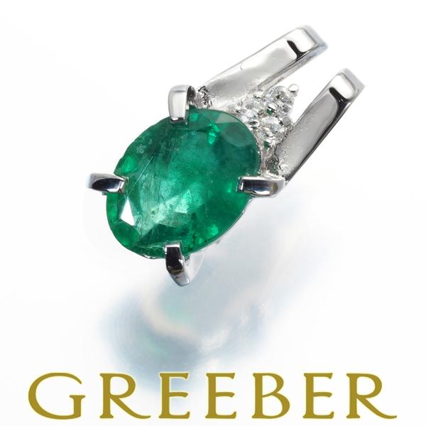 エメラルド 1.00ct ダイヤ ダイヤモンド クラシック ペンダントトップ  