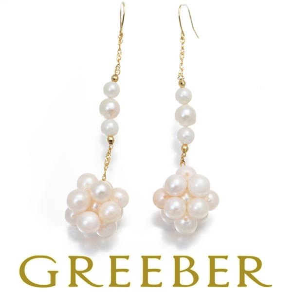 パール 真珠 4.0-5.5mm フック ピアス K18YG GENJ 限界値下げ品  