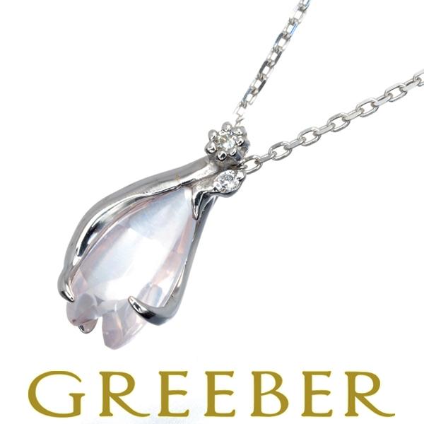 STAR JEWELRY スタージュエリー ネックレス ローズクォーツ ダイヤ 