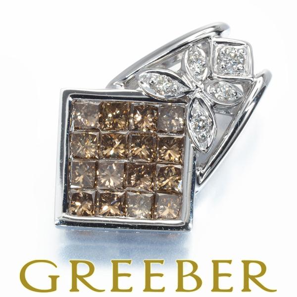 レ・エッセンシャル ペンダントトップブラウン＆クリア ダイヤ  