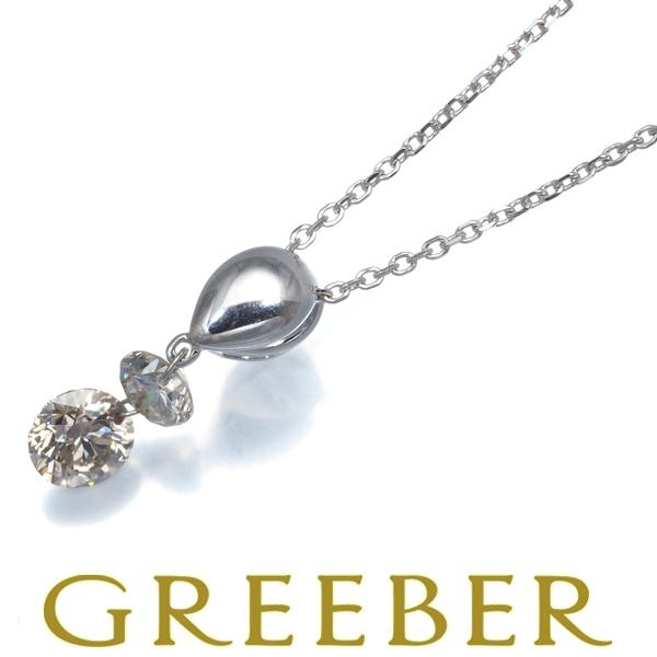 ブラウンダイヤ ダイヤモンド 0.50ct 2P ネックレス K18WG GENJ 大幅  