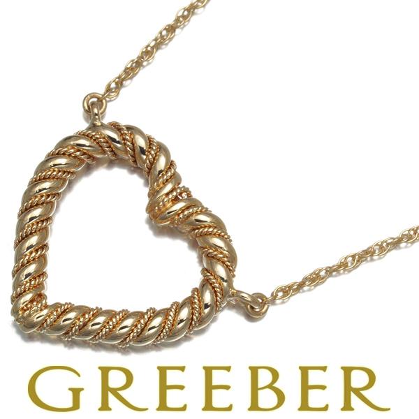 TIFFANY&Co. ティファニー ネックレス ツイストハート K14YG BLJ 限界  