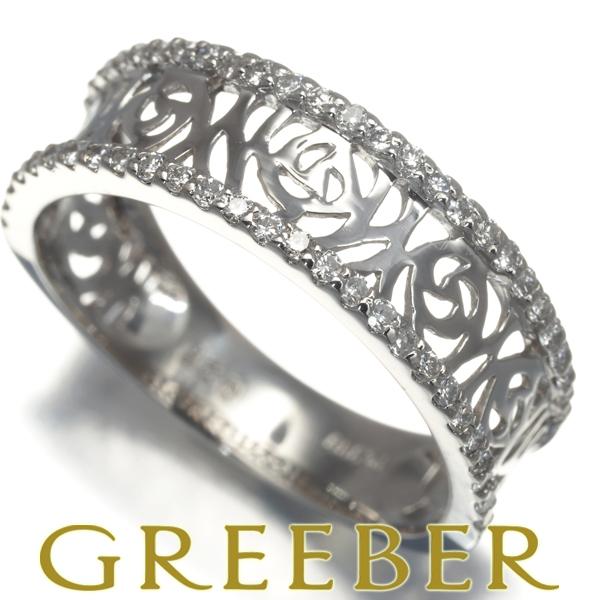 ダイヤ ダイヤモンド 0.27ct 透かし リング Pt900 指輪 GENJ : 158192 