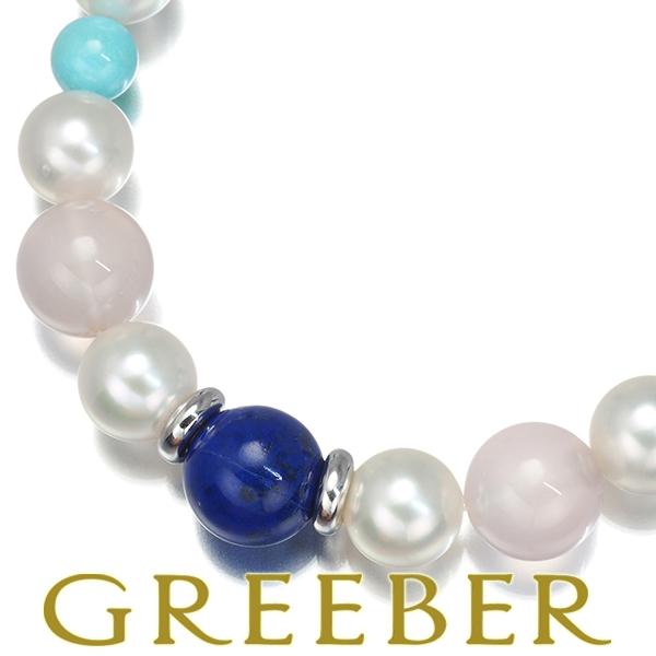 MIKIMOTO ミキモト ネックレス ラピスラズリ ローズクォーツ  