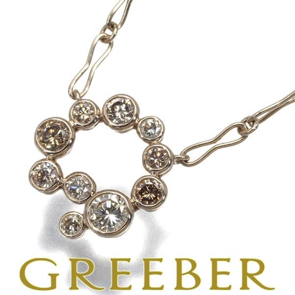 カシケイ ネックレス ブラウンダイヤ ダイヤモンド 0.65ct ベゼル  