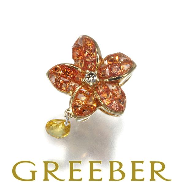 サファイア ダイヤ ダイヤモンド ミステリーセッティング フラワー  