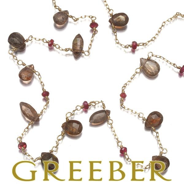 agete（アガット） ネックレス トルマリン ステーション K10YG BLJ