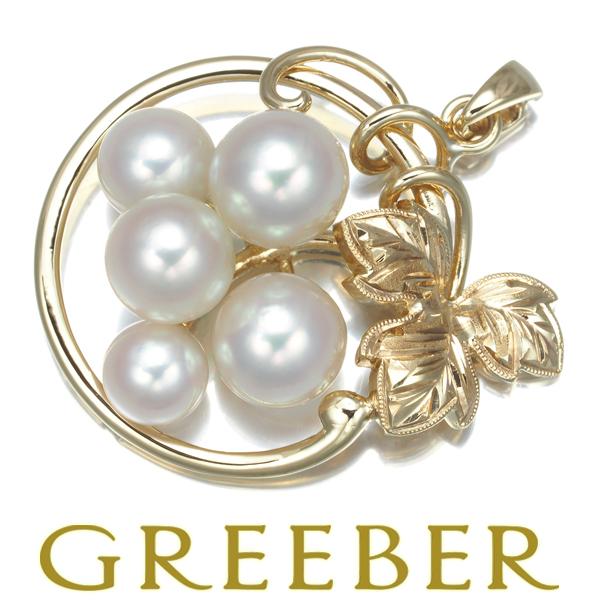 MIKIMOTO ミキモト ペンダントトップ パール 真珠 5.0-6.5mm リーフ  