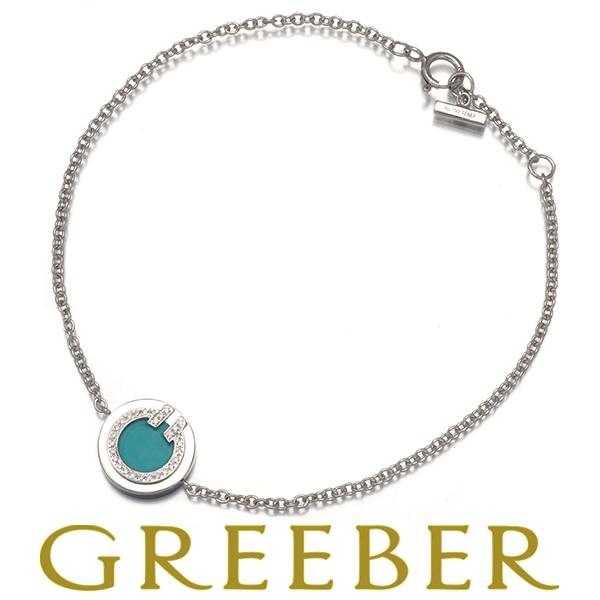 Tiffany & Co. ターコイズブレスレット Tワイヤー ダイヤモンド＆ターコイズ ブレスレット M WG