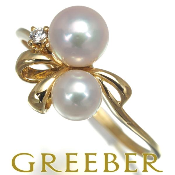 MIKIMOTO ミキモト リング パール 真珠 4.8-5.7mm ダイヤ ダイヤモンド  