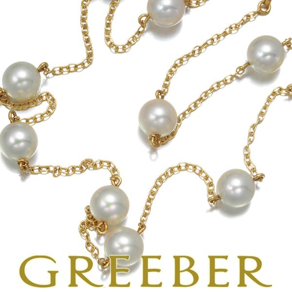 MIKIMOTO ミキモト ネックレス パール 真珠 5.8mm ステーション K18YG  
