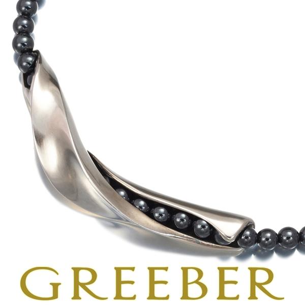 Georg Jensen ジョージジェンセン ネックレス ヘマタイト HaH シルバー 