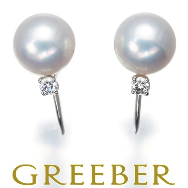 MIKIMOTO ミキモト イヤリング パール 真珠 7.3mm ダイヤ ダイヤモンド 