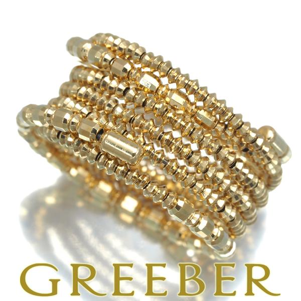 カットボール フリーサイズ 7連 リング K18YG