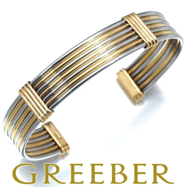 カルティエK18YG/SSバングル Cartier カルティエ ブレスレット コンビカラー バングル K18YG