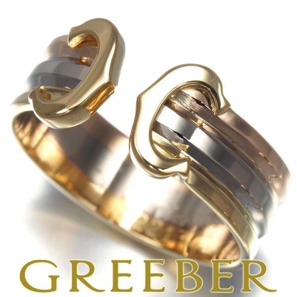 カルティエスリーカラーK18ダイヤモンド 2C ドゥーブルC リング